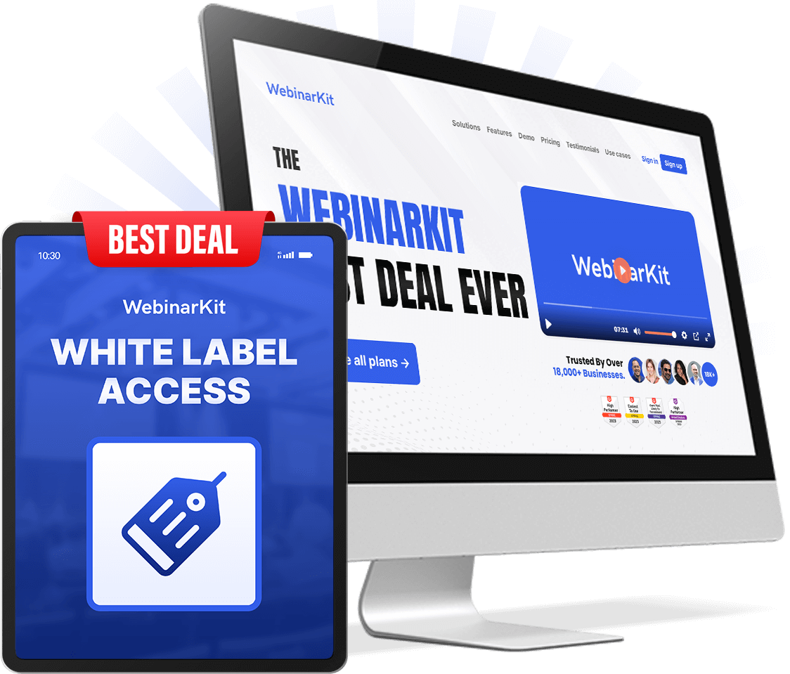 WebinarKit White Label rebranding interface for reselling the platform as your own SaaS product
